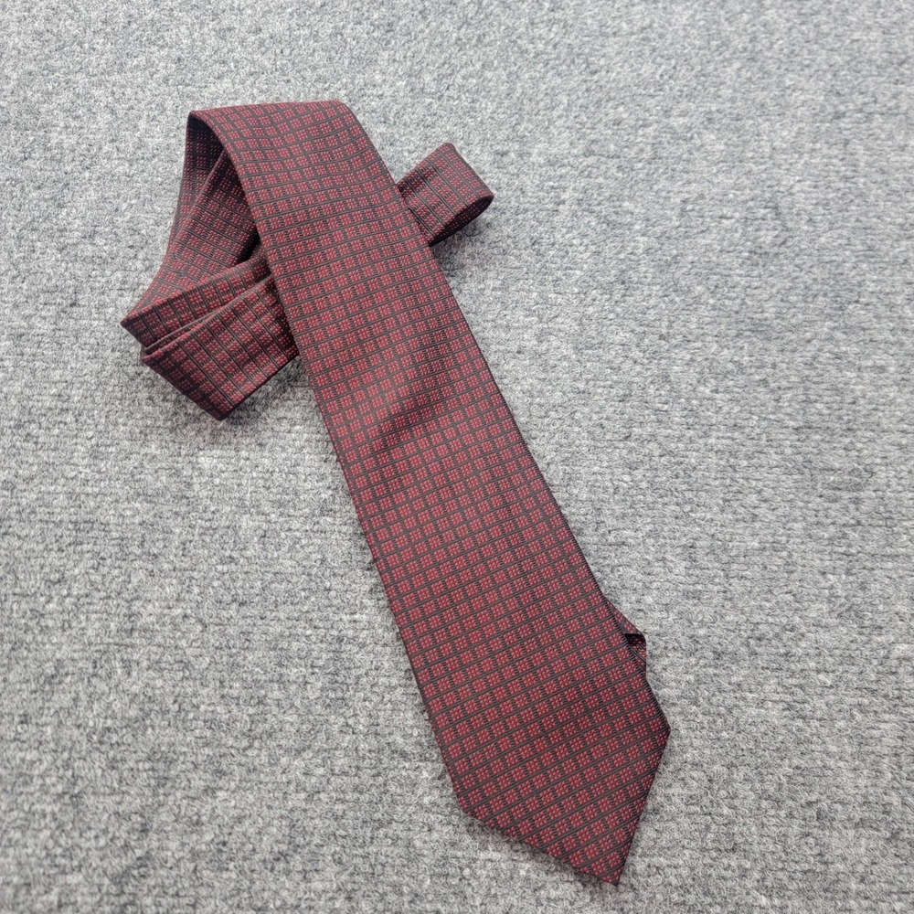 Brooks Brothers Makers Vintage 80s Boys Tie Red Navy Woven England USA Made